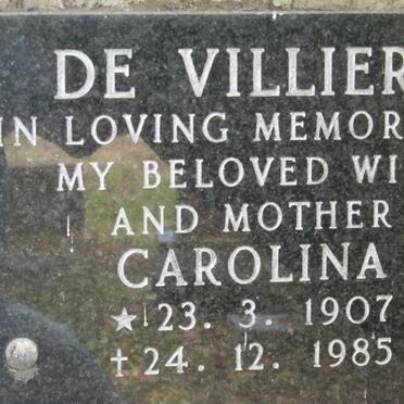 VILLIERS Carolina, de 1907-1985
