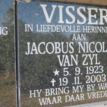 VISSER Jacobus Nicolaas van Zyl 1923-2003