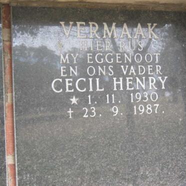 VERMAAK Cecil Henry 1930-1987