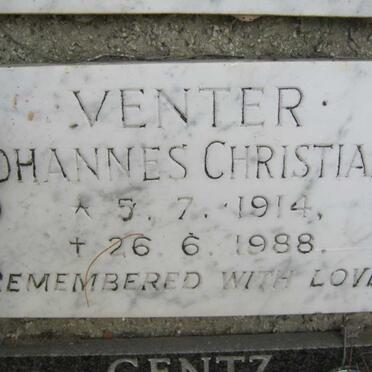 VENTER Johannes Christiaan 1914-1988