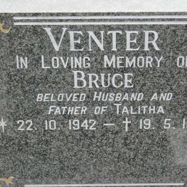 VENTER Bruce 1942-1997