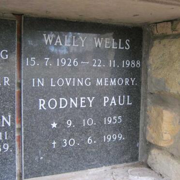 WELLS Wally 1926-1988 :: WELLS Rodney Paul 1955-1999