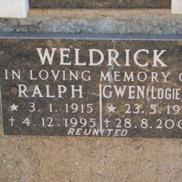 WELDRICK Ralph 1915-1995 &amp; Gwen 1919-2003