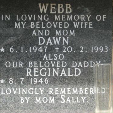 WEBB Reginald 1946- &amp; Dawn 1947-1993