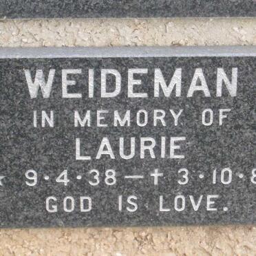 WEIDEMAN Laurie 1938-1989