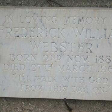 WEBSTER Frederick William 1883-1967