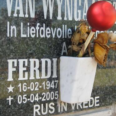 WYNGAARD Ferdi?, van 1947-2005