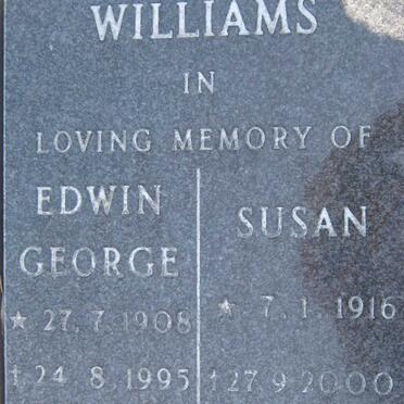 WILLIAMS Edwin George 1908-1995 &amp; Susan 1916-2000