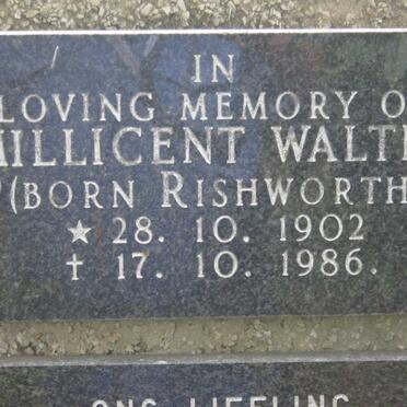 WALTER Millicent nee RISHWORTH 1902-1986