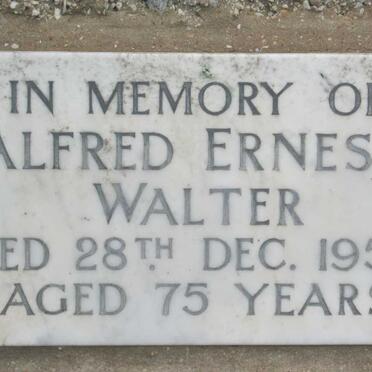 WALTER Alfred Ernest -1953
