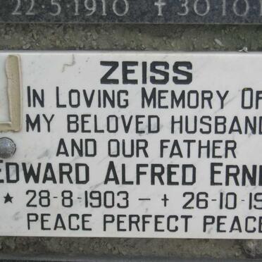 ZEISS Edward Alfred Ernest 1903-1982