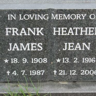 ? Frank James 1908-1987 &amp; Heather Jean 1916-2006
