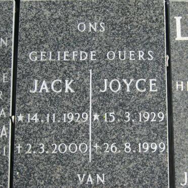 ? Jack 1929-2000 &amp; Joyce 1929-1999