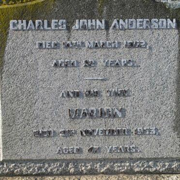 ANDERSON Charles John -1952 &amp; Marion -1953 