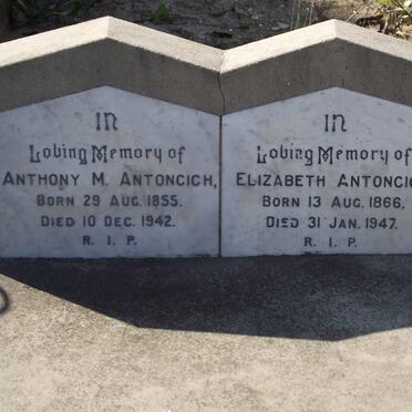ANTONCICH Anthony M. 1855-1942 &amp; Elizabeth 1866-1947