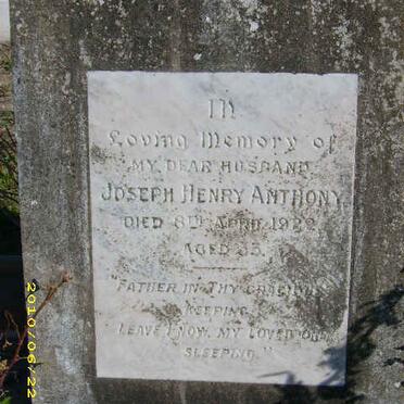 ANTHONY Joseph Henry -1922