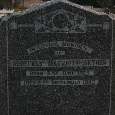 ARTHUR Geoffrey Marriott 1923-1942