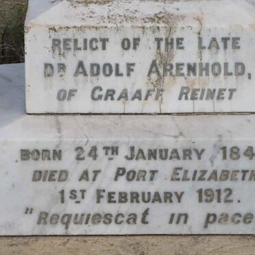 ARENHOLD Adolf 1844-1912