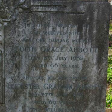 ABBOTT Leicester Graham -1956 &amp; Edith Grace -1952