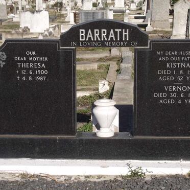 BARRATH Theresa 1900-1987 :: BARRATH Kistna -1951 :: BARRATH Vernon -1945