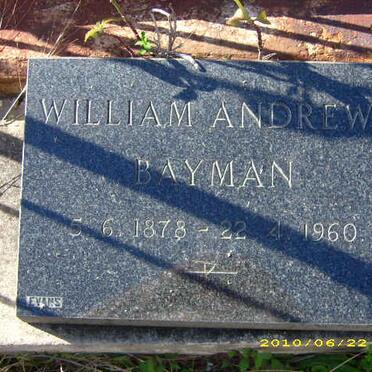 BAYMAN William Andrews 1878-1960