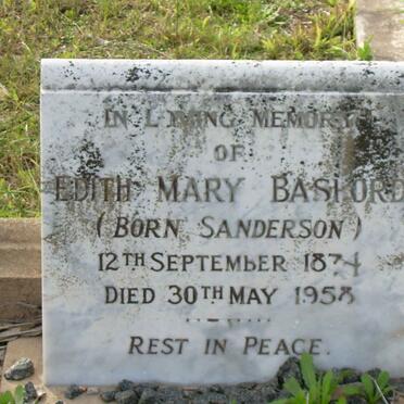 BASKORD Edith Mary nee SANDERSON 1874-1958