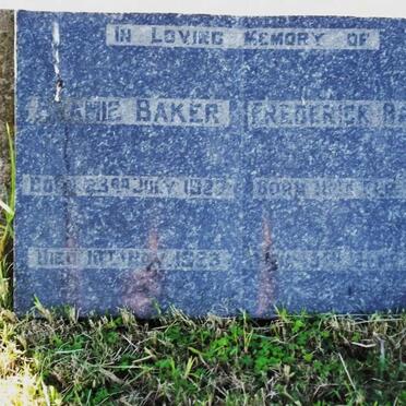 BAKER Beamie 1923-1923 :: BAKER Frederick 1891-1978