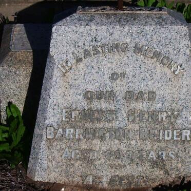 BRIDER Ernest Henry, Barrington