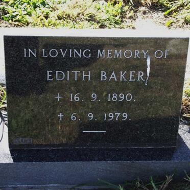 BAKER Edith 1890-1979