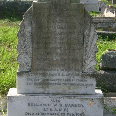 BARBER Edith nee BARKER 1894-1939 :: BARBER Patricia Isabella 1916-1940 :: BARBER Benjamin W.R. -1946