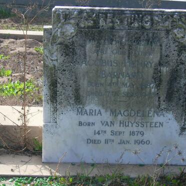 BARNARD Jacobus Henry J. 1887-1943 &amp; Maria Magdalena VAN HUYSSTEEN 1879-1960