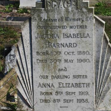BARNARD Jacoba Isabella 1880-1960 :: BARNARD Anna Elizabeth 1919-1938