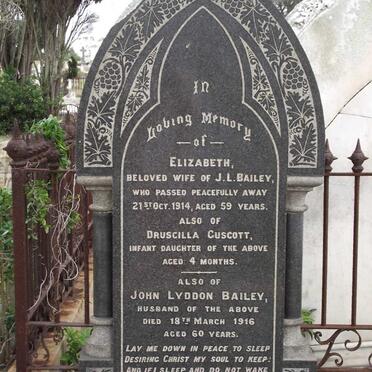 BAILEY John Lyddon -1916 &amp; Elizabeth -1914 :: BAILEY Druscilla Guscott