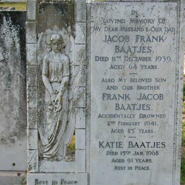 BAATJES Jacob Frank -1939 :: BAATJES Frank Jacob -1941 :: BAATJES Katie -1968