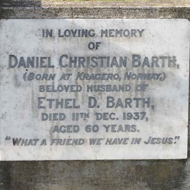 BARTH Daniel Christian -1937
