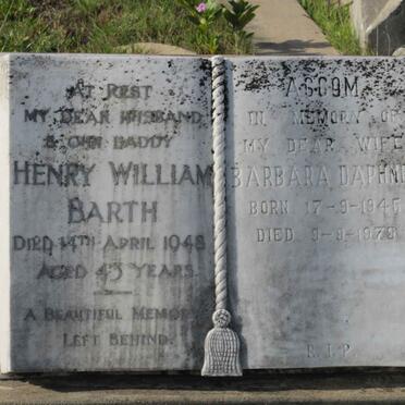 BARTH Henry William -1948 :: AGCOM  Barbara Daphne 1945-1978