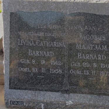 BARNARD Jacobus Maatjam 1906-1973 &amp; Levina Catherina 1912-1958, 