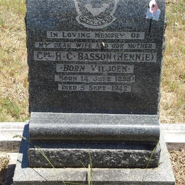 BASSON H. C. nee VILJOEN 1898-1942