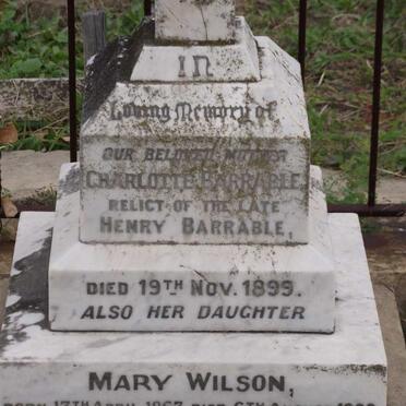 BARRABAL Charlotte -1899 :: WILSON Mary 1867-1928