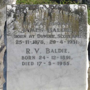 BALDIE James 1878-1931 :: BALDIE R.V. 1891-1955