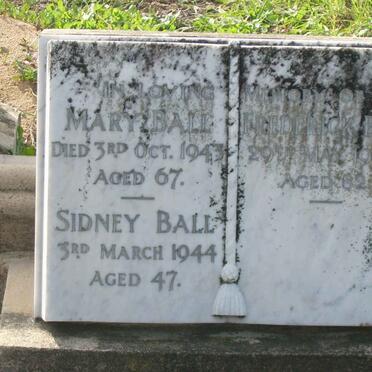 BALL Mary -1943 :: BALL Sidney -1944 :: BALL Frederick -1954