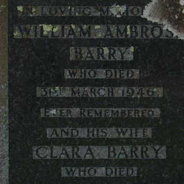 BARRY William Ambrose -1954