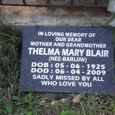 BLAIR Thelma Mary nee BARLOW 1925-2009