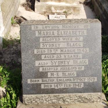 BLAGG Sydney 1879-1947 &amp; Maria Elizabeth -1945
