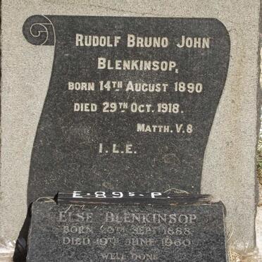 BLENKINSOP Rudolf Bruno John 1890-1918 &amp; Else 1888-1960