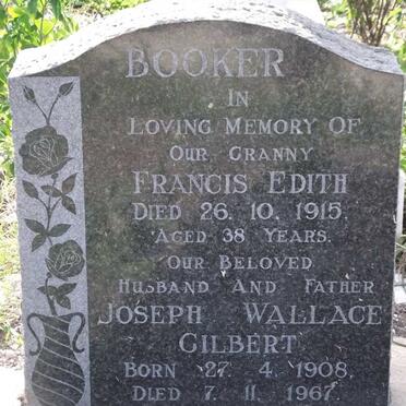 BOOKER Joseph Walter Gilbert 1908-1967 &amp; Francis Edith -1915 