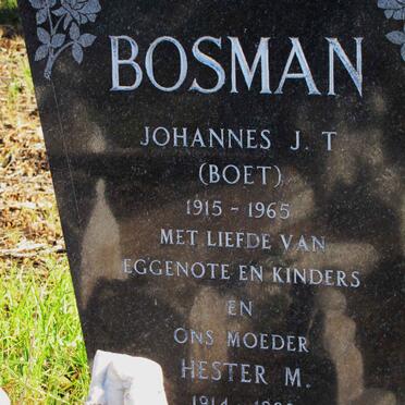 BOSMAN Johannes J.T. 1915-1965 &amp; Hester M. 1914-1988
