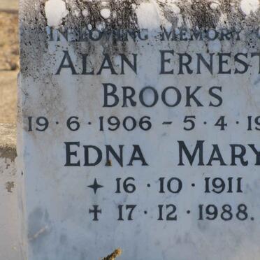 BROOKS Alan Ernest 1906-1960 &amp; Edna May 1911-1988