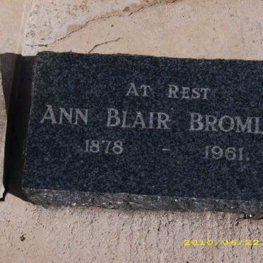 BROMLEY Ann Blair 1878-1961