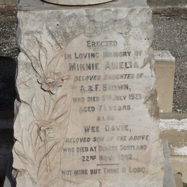 BROWN Minnie Amelia -1923 :: BROWN Davie -1912